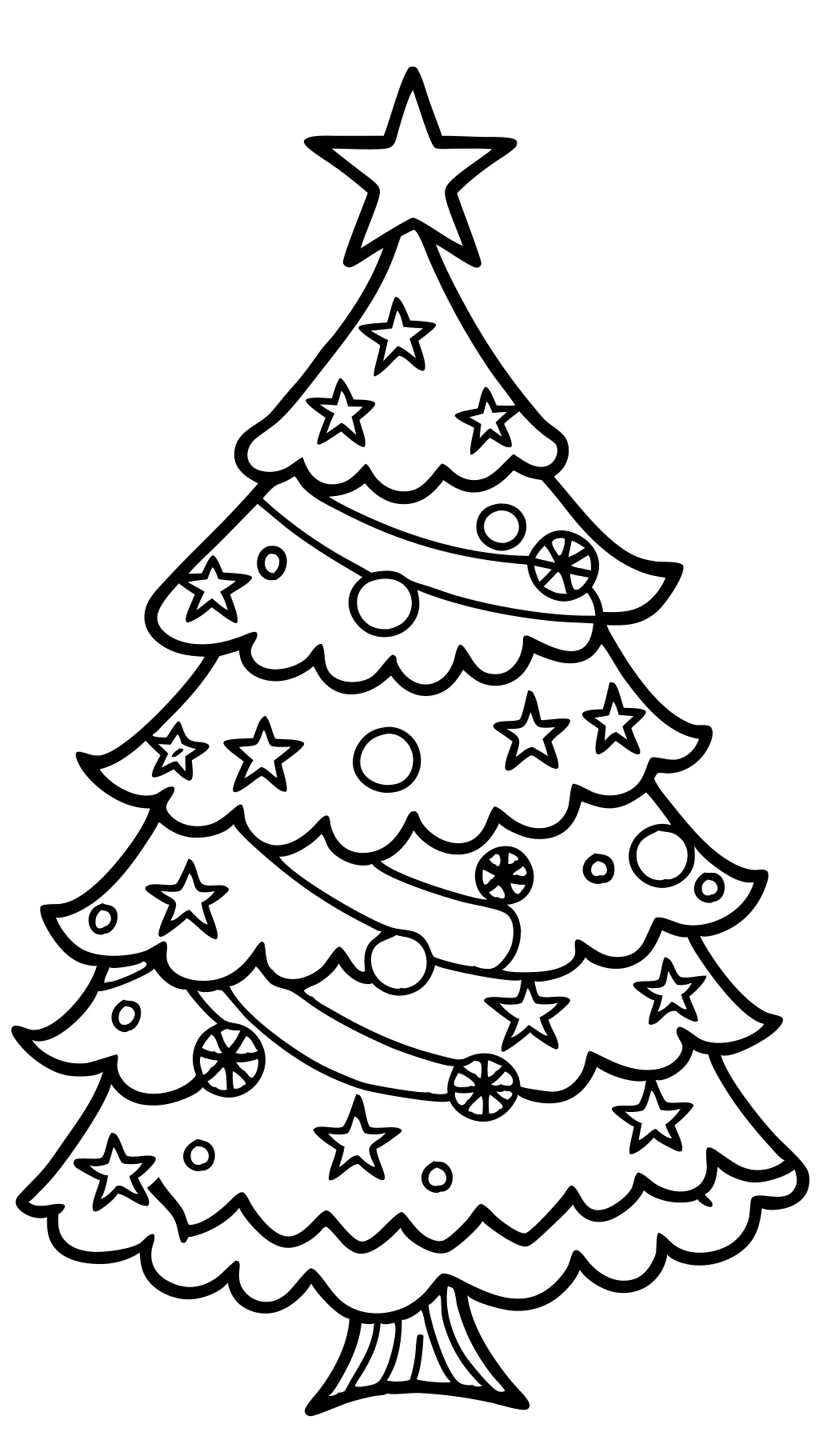 pages à colorier imprimables gratuites d’arbre de Noël